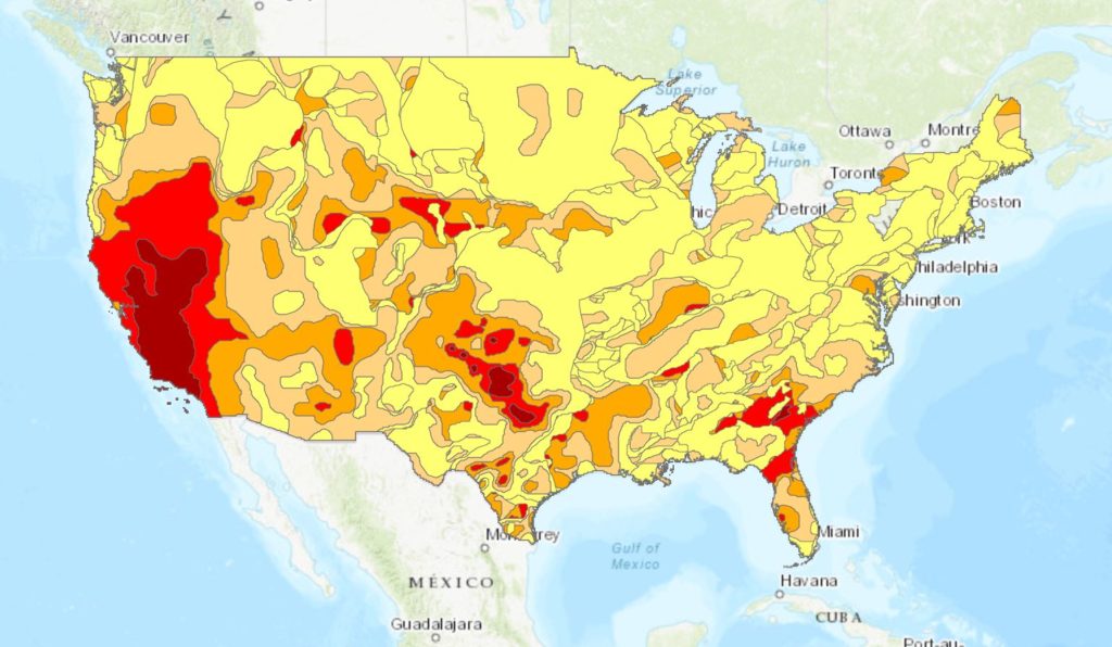 drought map from arcgis.com