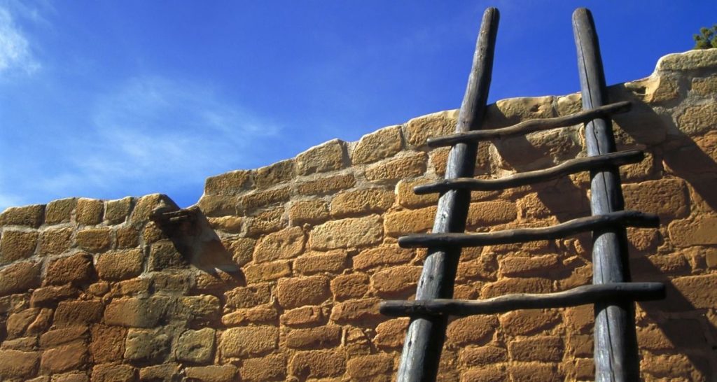 Colorado River Indian Tribes brick wall and ladder