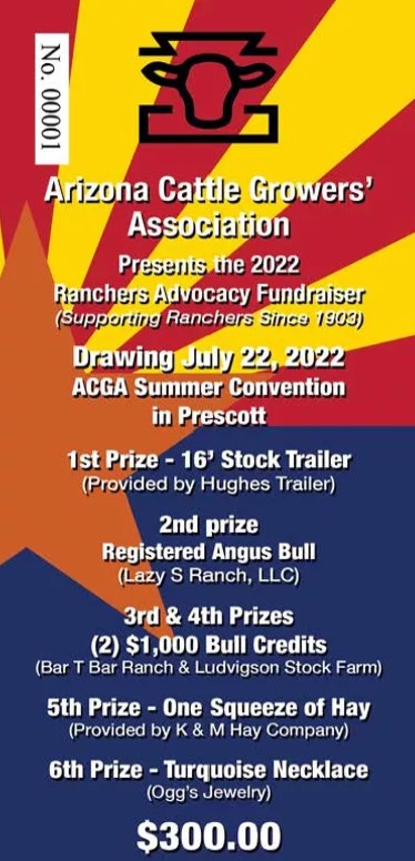 Arizona Cattle Growers' Association Presents the 2022 Ranchers Advocacy Fundraiser. Credit to the ACGA.