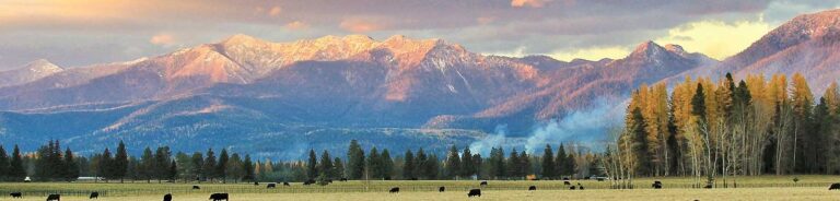 Evening on the Montana Ranch in the fall